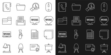 Chalkboard 'u diyagram, Post not etiketleri, Heart metin çalışmaları, Clock, Printer, Document klasörü, Adres defteri ve Konum simgesi ile ayarla. Vektör