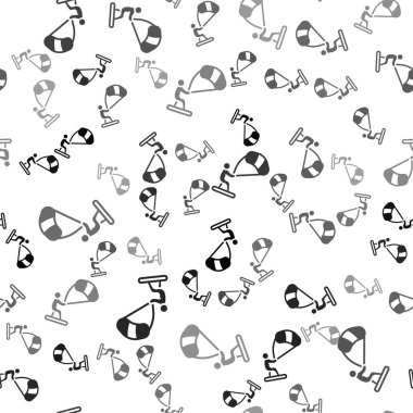 Siyah Uçurtma simgesi beyaz arkaplanda izole edilmiş pürüzsüz desen. Vektör