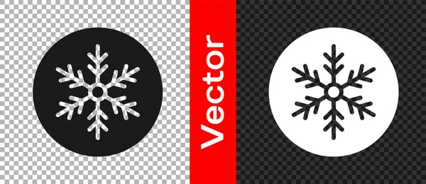 Черный Значок Снежинки Изолирован Прозрачном Фоне Рождеством Новым Годом Вектор — стоковый вектор
