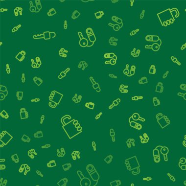 Kilitsiz anahtar, güvenli kombinasyon ve kusursuz desenli House 'u ayarla. Vektör