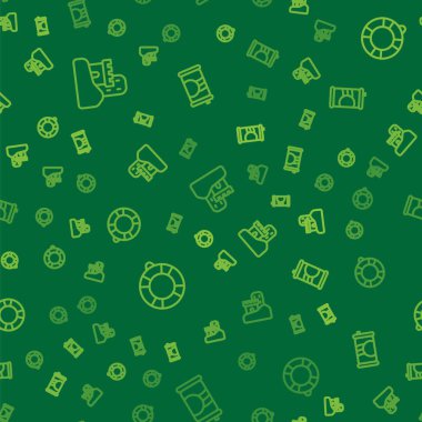 Kumdan kale, Lifebuoy ve Soda 'yı kusursuz bir şablona ayarlayın. Vektör