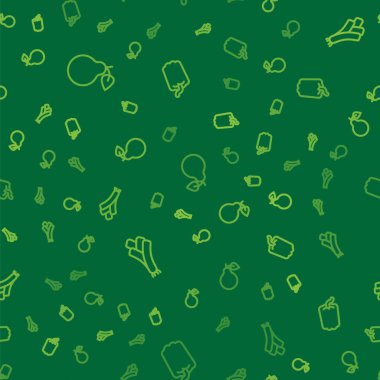 Çizgiyi Pear, Leek ve Bell biberlerine göre ayarlayın. Vektör