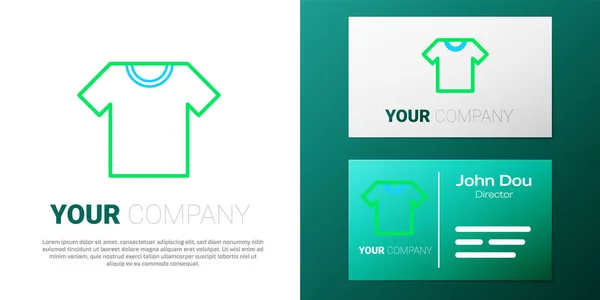 Ícone Camiseta Linha Isolado Fundo Branco Conceito Esboço Colorido Vetor —  Vetores de Stock