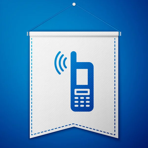 Smartphone Azul Con Gratis Icono Conexión Inalámbrica Aislado Sobre Fondo — Vector de stock
