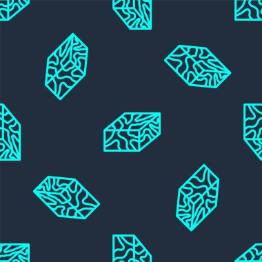 Yeşil çizgi tahta kiriş ikonu mavi arka planda izole edilmiş pürüzsüz desen. Kereste kalası. Vektör