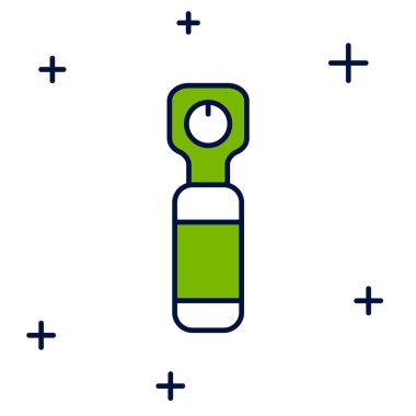 Doldurulmuş şişe açma simgesi beyaz arkaplanda izole edildi. Vektör