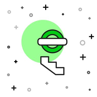 Beyaz arka planda izole edilmiş Londra yeraltı ikonu. Vektör