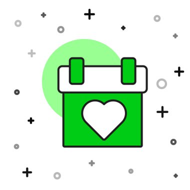 Doldurulmuş takvim simgesi beyaz arkaplanda izole edildi. Olay hatırlatma sembolü. Vektör