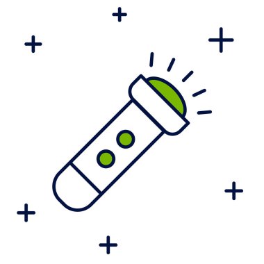 El feneri simgesi beyaz arkaplanda izole edildi. Vektör