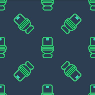 Hat tuvaleti ikonu mavi arka planda izole edilmiş pürüzsüz desen. Vektör