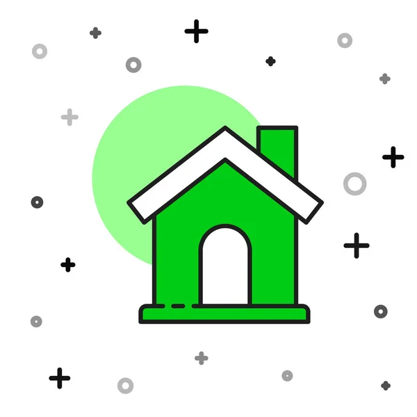 Γεμάτο Περίγραμμα Σπίτι Εικονίδιο Απομονώνονται Λευκό Φόντο Σύμβολο Σπιτιού Διάνυσμα — Διανυσματικό Αρχείο