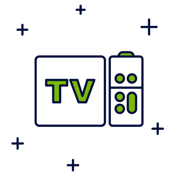 Beyaz Arkaplanda Izole Edilmiş Çokluortam Televizyon Kutusu Alıcısı Uzaktan Kumanda — Stok Vektör