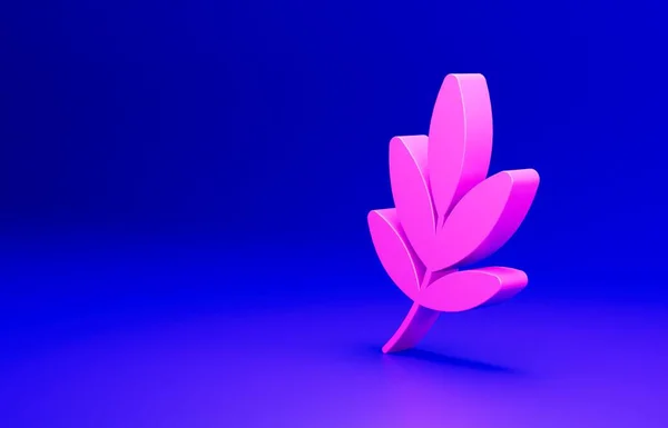 Pink Movie trophy icon isolated on blue background. Academy award icon. Films and cinema symbol. Minimalism concept. 3D render illustration.