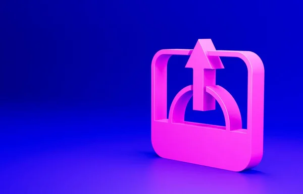 Ροζ Sunrise Εικονίδιο Απομονώνονται Μπλε Φόντο Μινιμαλιστική Έννοια Εικονογράφηση — Φωτογραφία Αρχείου