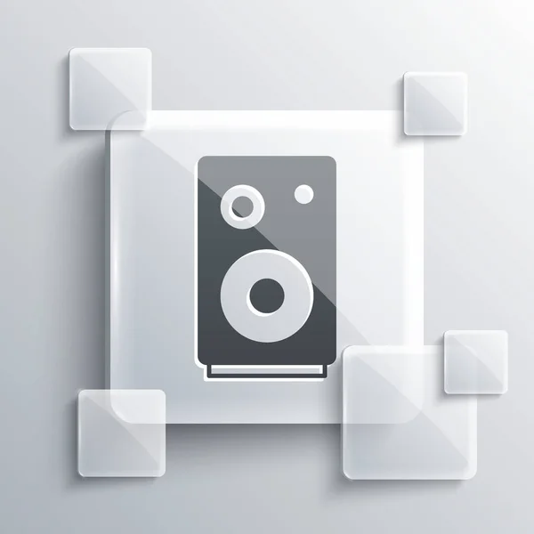 Ікона Спікера Grey Stereo Ізольована Сірому Фоні Звукові Системні Динаміки — стоковий вектор