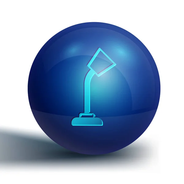 Blaues Tischlampen Symbol Isoliert Auf Weißem Hintergrund Blauer Kreis Knopf — Stockvektor