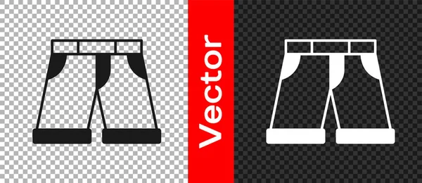 Черный Короткий Брюки Значок Изолирован Прозрачном Фоне Вектор — стоковый вектор