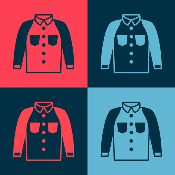 Pop Art Shirt Icon Isolated Color Background Shirt Vector — Wektor stockowy