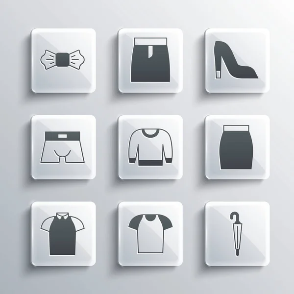 Set Shirt Parapluie Jupe Pull Polo Sous Vêtements Pour Hommes — Image vectorielle