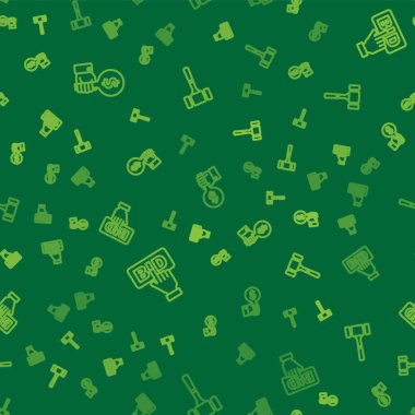 Hat El açık arttırma küreği, açık arttırma çekici ve dikişsiz şablona ayarlayın. Vektör