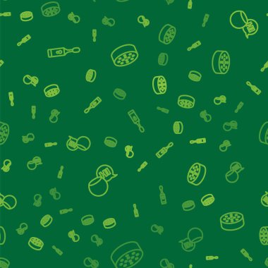 Hat elektrikli diş fırçası, ses asistanı ve su sensörünü kusursuz desene ayarlayın. Vektör