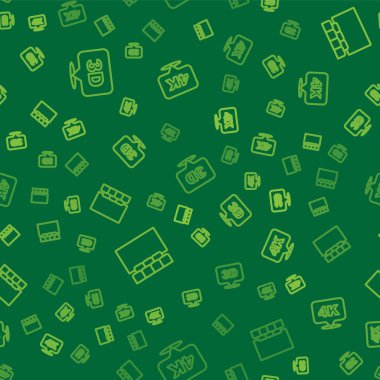 3D satır, ekranlı sinema salonu ve kusursuz desenli 4k Ultra HD. Vektör