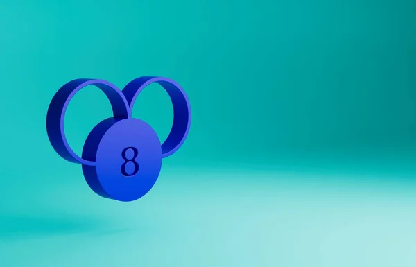 Blaues Bingo Oder Lotterieball Auf Bingokarte Mit Glückszahlen Symbol Auf — Stockfoto