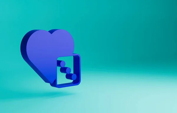 Blue Game Kocka Ikon Elszigetelt Kék Háttérrel Kaszinó Minimalizmus Koncepció — Stock Fotó