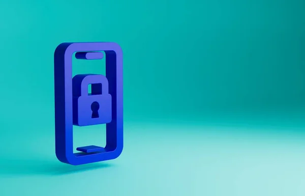 Cerradura Puerta Digital Azul Con Tecnología Inalámbrica Para Icono Cerradura —  Fotos de Stock