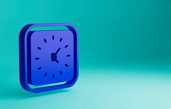 Піктограма Синього Годинника Ізольована Синьому Фоні Символ Часу Концепція Мінімалізму — стокове фото