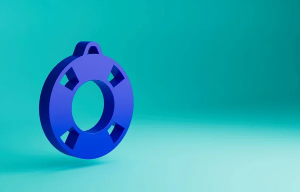 Синий Значок Lifebuoy Выделен Синем Фоне Символ Пояса Концепция Минимализма — стоковое фото