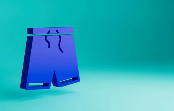 Blaue Badehose Auf Blauem Hintergrund Minimalismus Konzept Darstellung — Stockfoto