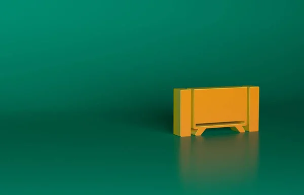 Ікона Orange Smart Ізольована Зеленому Фоні Телевізійний Знак Концепція Мінімалізму — стокове фото
