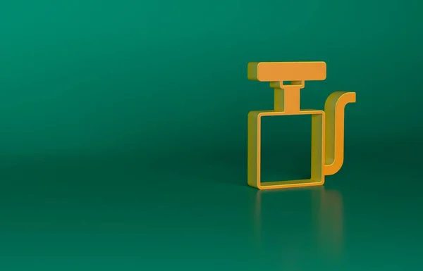 Orange Handle Detonator För Dynamit Ikon Isolerad Grön Bakgrund Minimalistiskt — Stockfoto