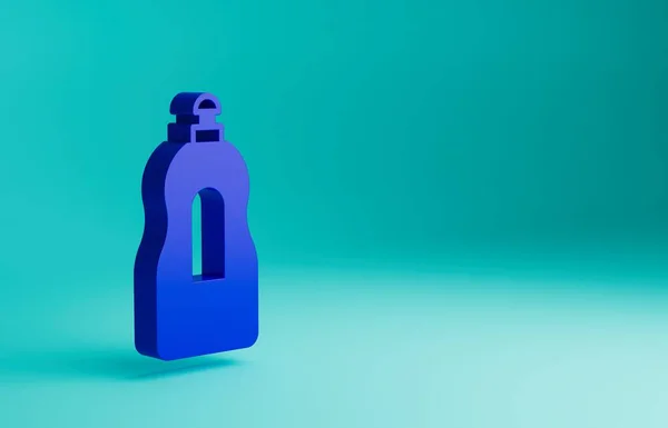 Blå Diskmedel Flaska Ikon Isolerad Blå Bakgrund Flytande Tvättmedel För — Stockfoto