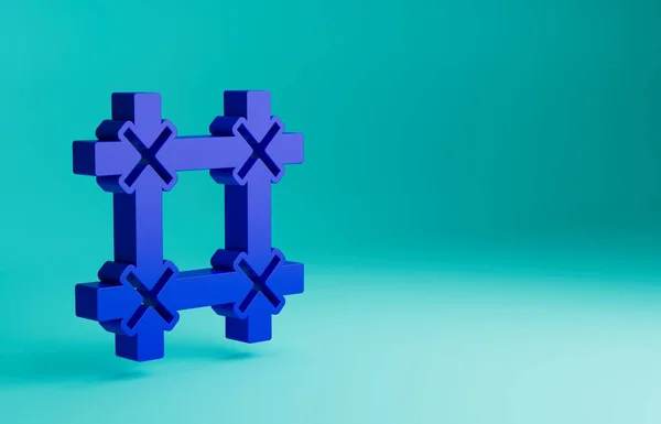 Ікона Синьої Язниці Ізольована Синьому Тлі Концепція Мінімалізму Рендеринг — стокове фото