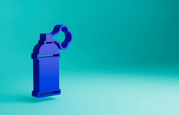 Spray Tinta Azul Pode Ícone Isolado Fundo Azul Conceito Minimalismo — Fotografia de Stock
