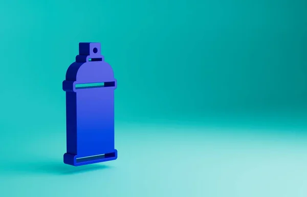 Kék Festék Spray Ikon Elszigetelt Kék Alapon Minimalizmus Koncepció Renderelés — Stock Fotó