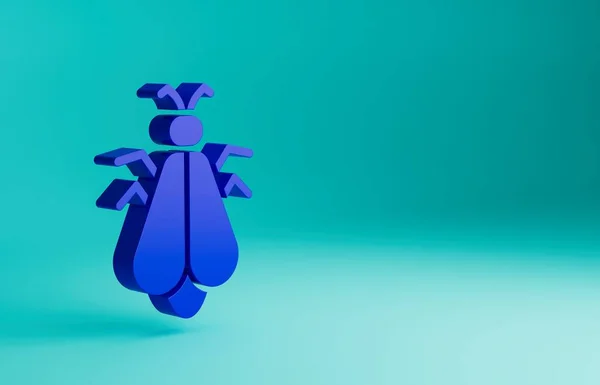 Icono Mosquito Azul Aislado Sobre Fondo Azul Concepto Minimalista Ilustración — Foto de Stock