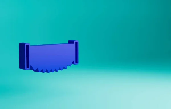 Blaues Zweihänder Säge Symbol Auf Blauem Hintergrund Minimalismus Konzept Darstellung — Stockfoto