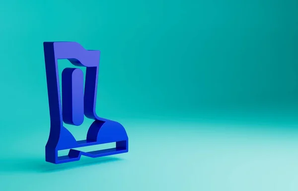 Ікона Blue Fire Ізольована Синьому Фоні Концепція Мінімалізму Рендеринг — стокове фото