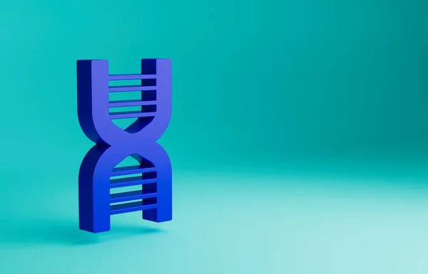 Icône Symbole Adn Bleu Isolé Sur Fond Bleu Concept Minimalisme — Photo
