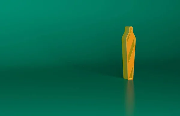 Оранжевый Сустав Марихуаны Иконка Выделена Зеленом Фоне Сигарету Наркотиками Сигарету — стоковое фото