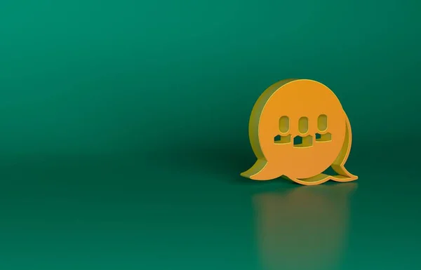 Basissymbol Des Orange Project Teams Isoliert Auf Grünem Hintergrund Geschäftsanalyse — Stockfoto