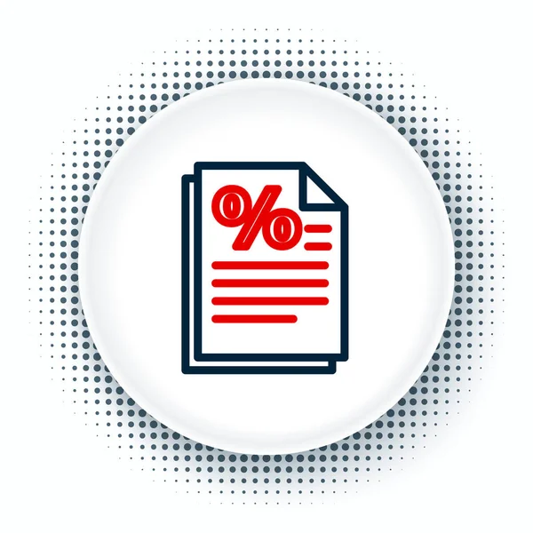 Linienfinanzierung Dokument Symbol Isoliert Auf Weißem Hintergrund Papierdokument Für Rechnung — Stockvektor