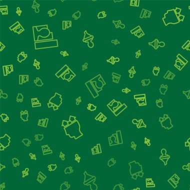 Üretken insan, kullanıcı ve kafa avcılığını kusursuz bir şekilde ayarla. Vektör.