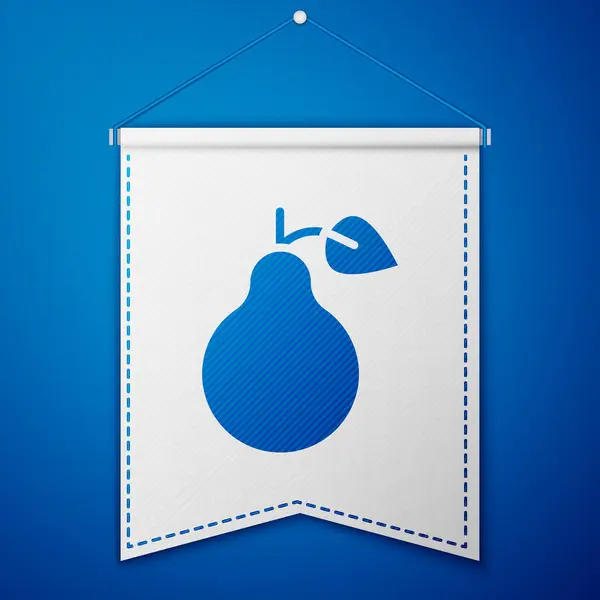 Иконка Голубой Писк Выделена Синем Фоне Фрукты Символом Листа Шаблон — стоковый вектор