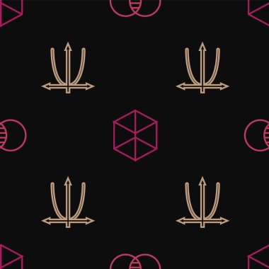 Satır Matematik kümeleri A ve B, Grafik, çizelge, şema, diyagram ve geometrik şekil kübünü pürüzsüz desen üzerine ayarla. Vektör.