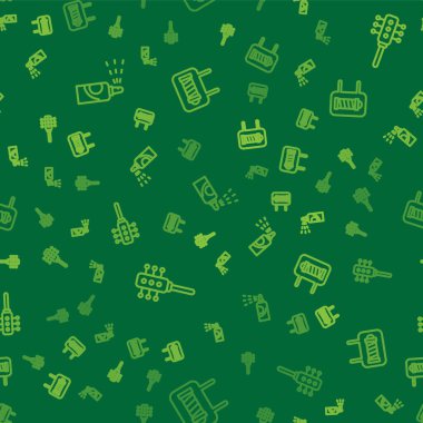 Saç spreyi, saç fırçası ve berber dükkânı direğini kusursuz bir şekilde dizin. Vektör.