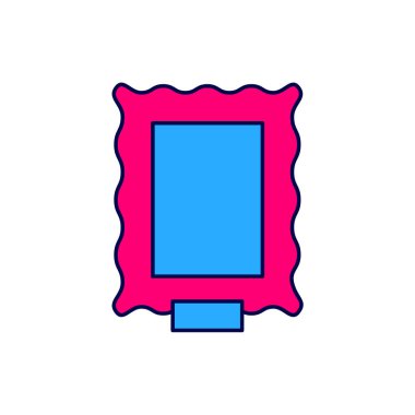 Doldurulmuş Resim simgesi beyaz arkaplanda izole edildi. Vektör